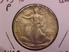 1945 LIBERTY WALKING HALF DOLLAR - NICE TONE - AU/UNC - SEE PICS! - (N8875)