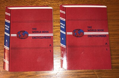 Vintage The World Book Encyclopedia Promotional Ad Small Memo Notebooks Set Of 2