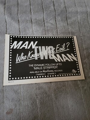 TPGM11 WERBUNG 5X8 MANN ZWEI MANN : ''WER WEISS WAS BÖSE?''