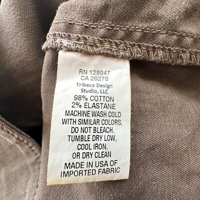 Nili Lotan Jenna Pants Women's 00 Slim Fit Cargo Utility Coffee