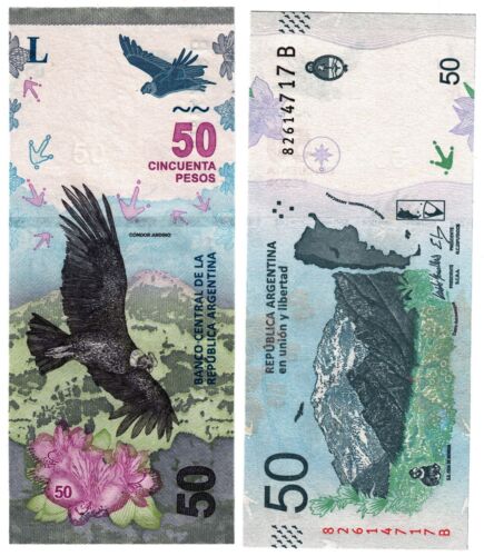 Billet 2018 Argentine 50 pesos P363 série UNC Condor - Photo 1/1