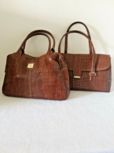 Women's Handbags Lot of 2 Liz Claiborne Brown Fau… - image 1