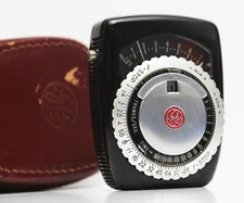 Vintage General Electric GE Exposure Light Meter PR-1 + Original Case Parts
