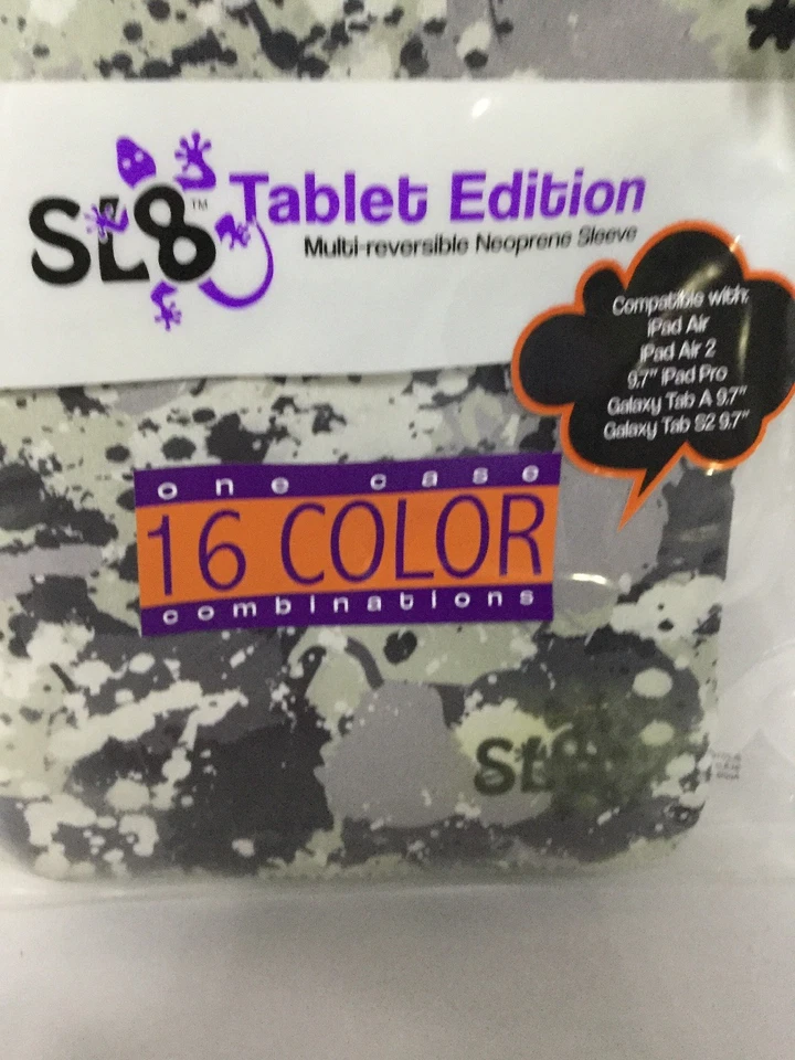 NEW 9.7 Tablet Multi Reversible Neoprene Sleeve -Inkspot - Camo 7x10" - Image 4 of 4