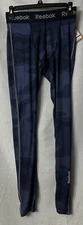 NWT Reebok Mens Blue Reed Compression Workout Pants Size Small
