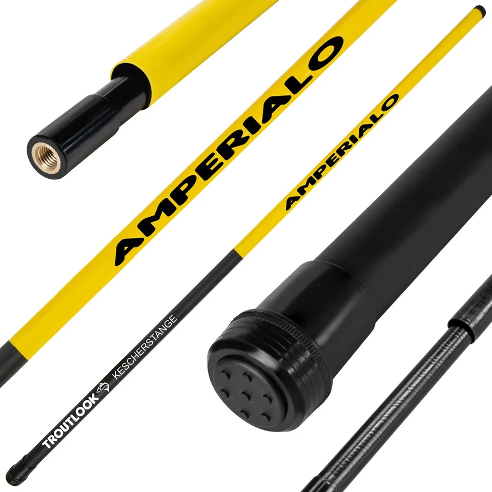 Troutlook Kescherstange Amperialo 2-4m Teleskop Kescherstab Kescherstock
