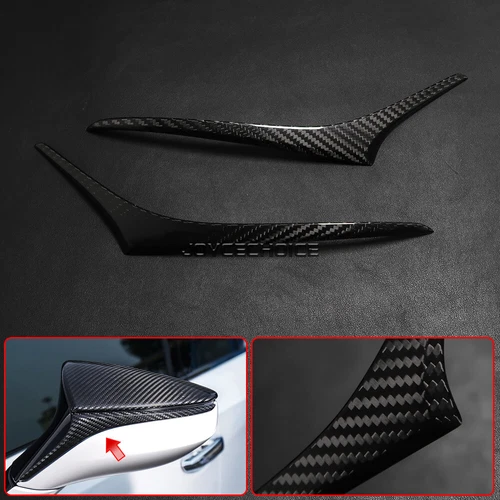 Real Carbon Fiber Rear Side Rearview Mirror Strip Trim For Lexus ES UX LS 2019+