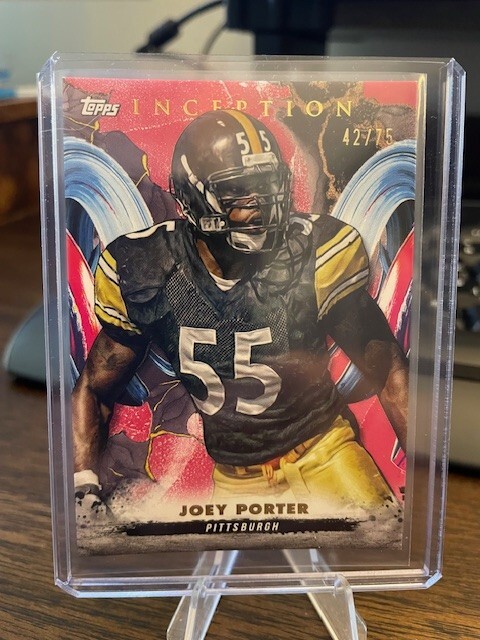 2024 Joey Porter Topps Inception Red 42/75 Pittsburgh Steelers
