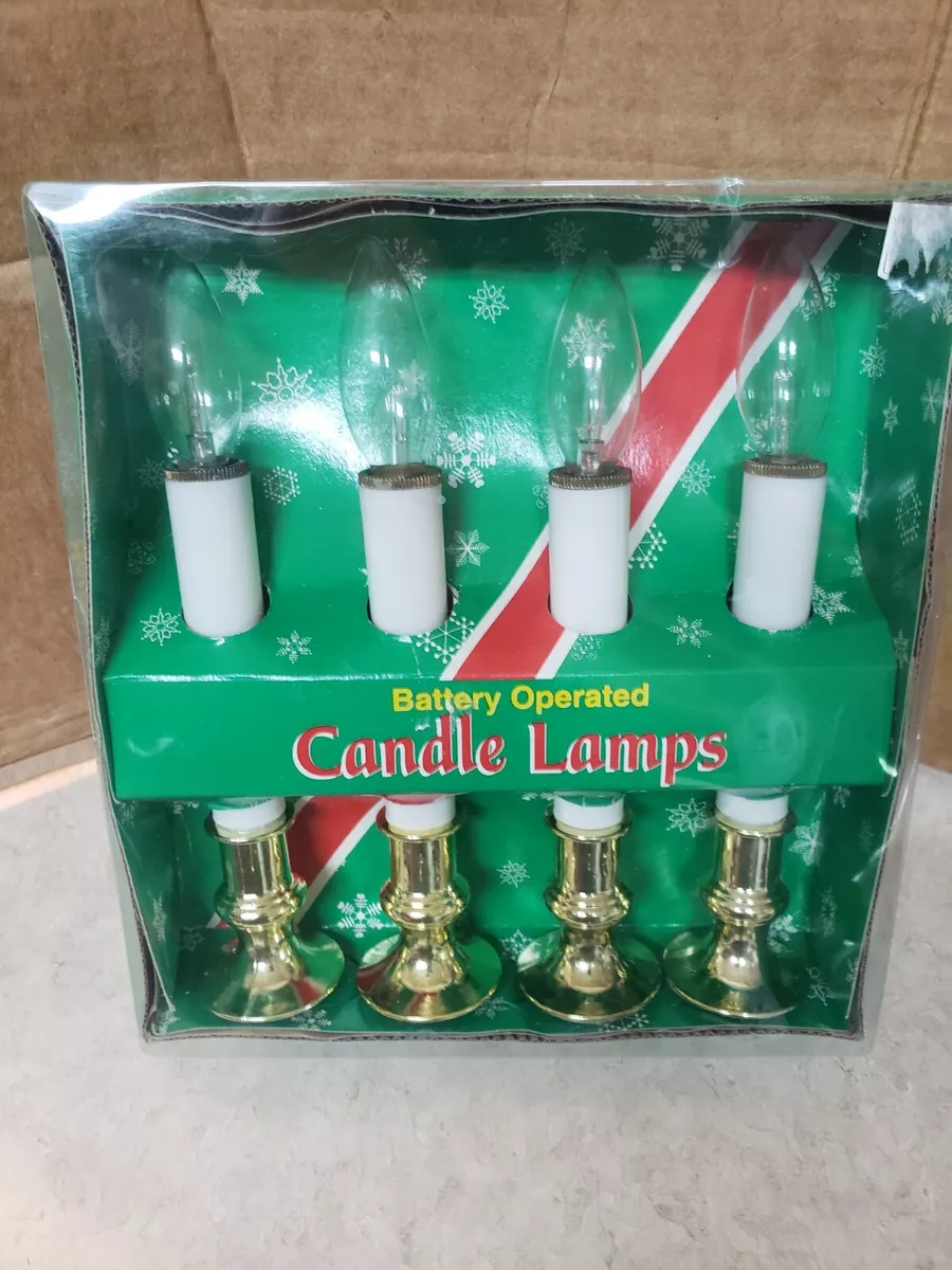 Vintage YULE RITE Battery Operated Candlestick Lamps 4pc in Box eBay