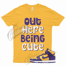 CUTE T Shirt for Dunk High Purple Yellow Court Gold Home Team Away 95 Lebron 1