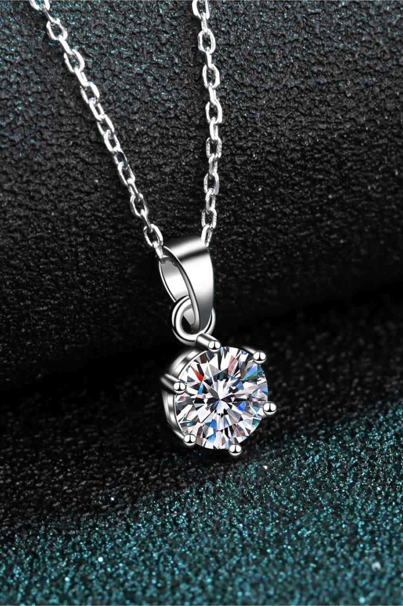 ネックレス・ペンダント TATIANA Silver 925 moissanite 1 carat necklaceDN0002 1706925 Womens Necklace 1 Carat Moissanite Jewelry 925 Sterling