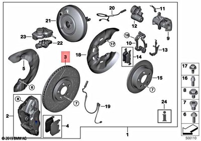 Genuine BRAKE DISC VENTIL.W.PUNCHED HOLES FR.RI. 360X30 M PERF 