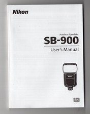 Nikon SB-900 Speedlight Camera Flash Instruction Manual / User Guide In English
