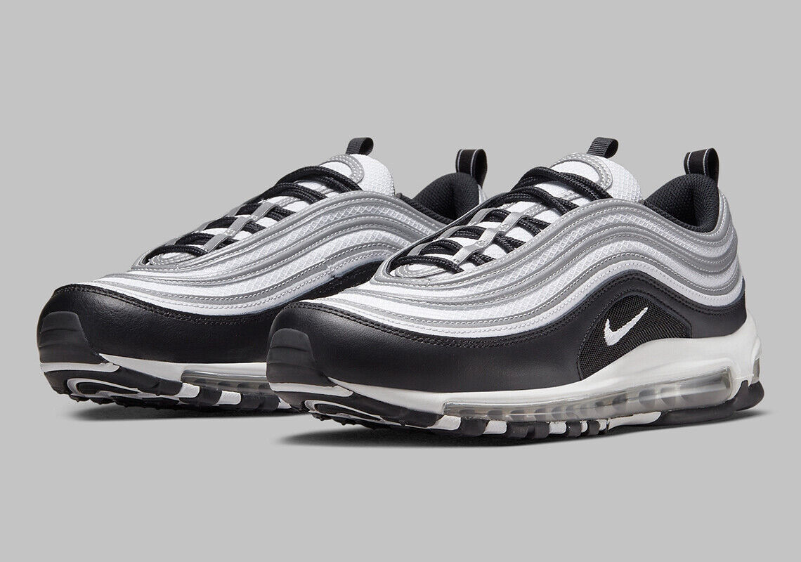 Nike Air Max 97 Black White Metallic Silver | eBay Nike Air Max 97 Black White Metallic Silver | eBay