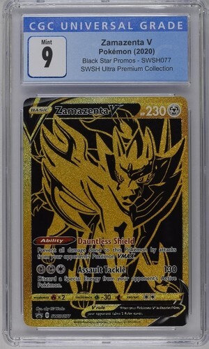 CGC 9 - Zamazenta V - SWSH077 - Black Star Promos - Ultra Rare - Pokemon - TCG