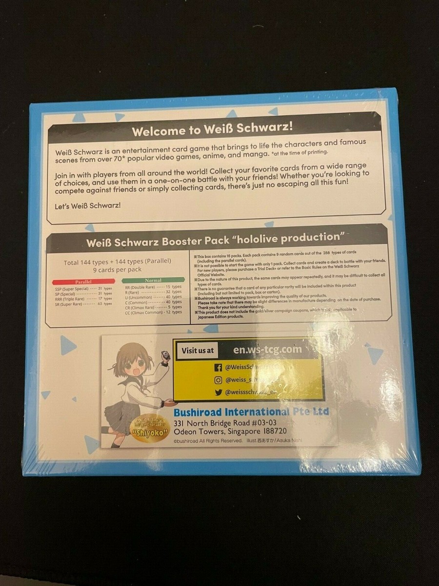 hololive weiss schwarz booster box Amazon.com: Bushiroad Weiss Schwarz Premium Booster Holo Live Production  Summer Collection Box : Toys & Games main image 0