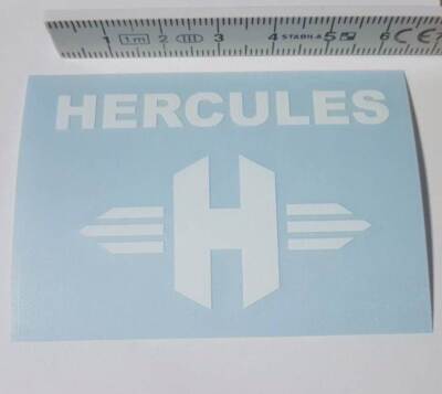 Mofa Rahmen Aufkleber passend für Hercules Prima 2 3 4 5 M Optima 6cm x 4cm Weiß