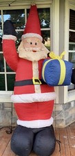 8 FT Outdoor Indoor Inflatable Santa Holding Present Waving With Box Works