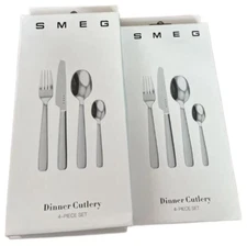 SMEG Stainless Steel 4 Piece Cutlery Set European-Style Tableware fast ship