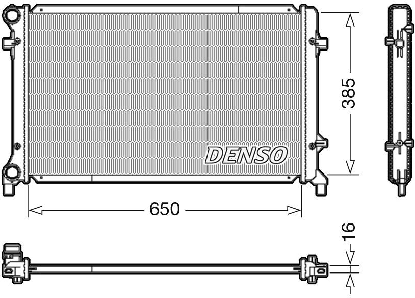 Radiator fits SEAT ALTEA 5P, 5P1 1.6 2004 on for manual transmission Denso New - Image 38