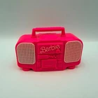 Vintage Barbie Hot Pink Boombox Radio Toy Doll Accessory 90s Retro Mattel