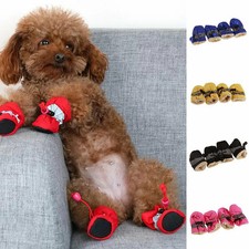 4Pcs/Set Warm Winter Pet Dog Boots Waterproof Puppy Shoes Protective Anti-Slip A