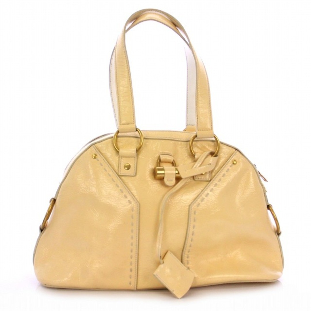 Yves Saint Laurent Muse Bag in Enamel Beige Leather Handbag