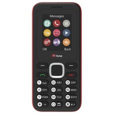 TTfone TT150 Red Unlocked Basic Mobile Phone Long Battery - 14day with EE PAYG