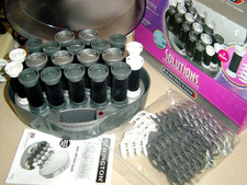 REMINGTON ionic Solutions 20 WAX CORE VELVET Hot ROLLERS CURLERS CLIPS KF-20l