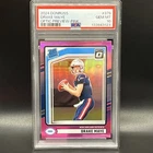 2024 Panini Donruss Drake Maye Rated Rookie #379 Optic Preview Pink PSA 10