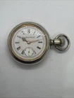 Elgin 18s Sidewinder Fancy Dial Gold Hands 1886 Antique Pocket Watch Runs