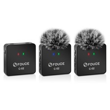 Dual UHF Wireless Lavalier Microphone System for Phone  Camera, Mini Portabl...