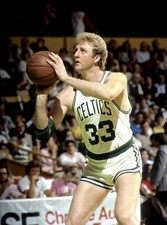 Larry Bird Boston Celtics 33 Shooting Basketball Action Photo Print Reprint