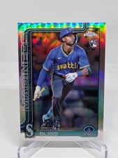 Ryan Bliss 2025 Topps Chrome Refractor Rookie Seattle Mariners #37