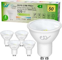 GU10 Led Lampe 2,9W 520 Lumen 6500K Kaltweiß 110° Nicht Dimmbar 5Er-Pack