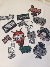 14 pc Assorted Styles Embroidered Patch Sew On/Iron on