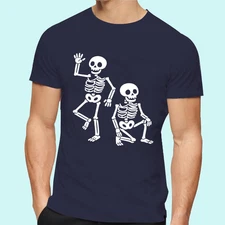 Funny Dancing Skeletons Cartoon Halloween Anti T.R.U.M.P T-Shirt