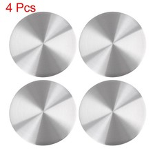 4pcs 45mm Wheel Center Hub Caps Universal Emblem Decals Sticker Silver Tone