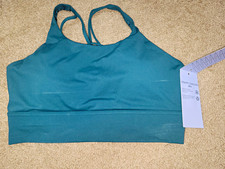 Avia Strappy Longline Sports Bra Green L Wireless Pullover Crossback
