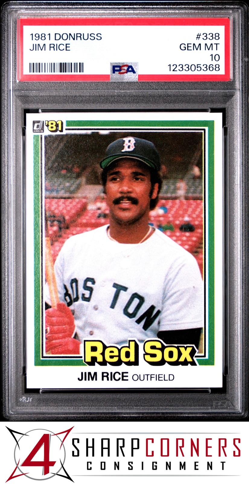 1981 DONRUSS #338 JIM RICE RED SOX HOF PSA 10