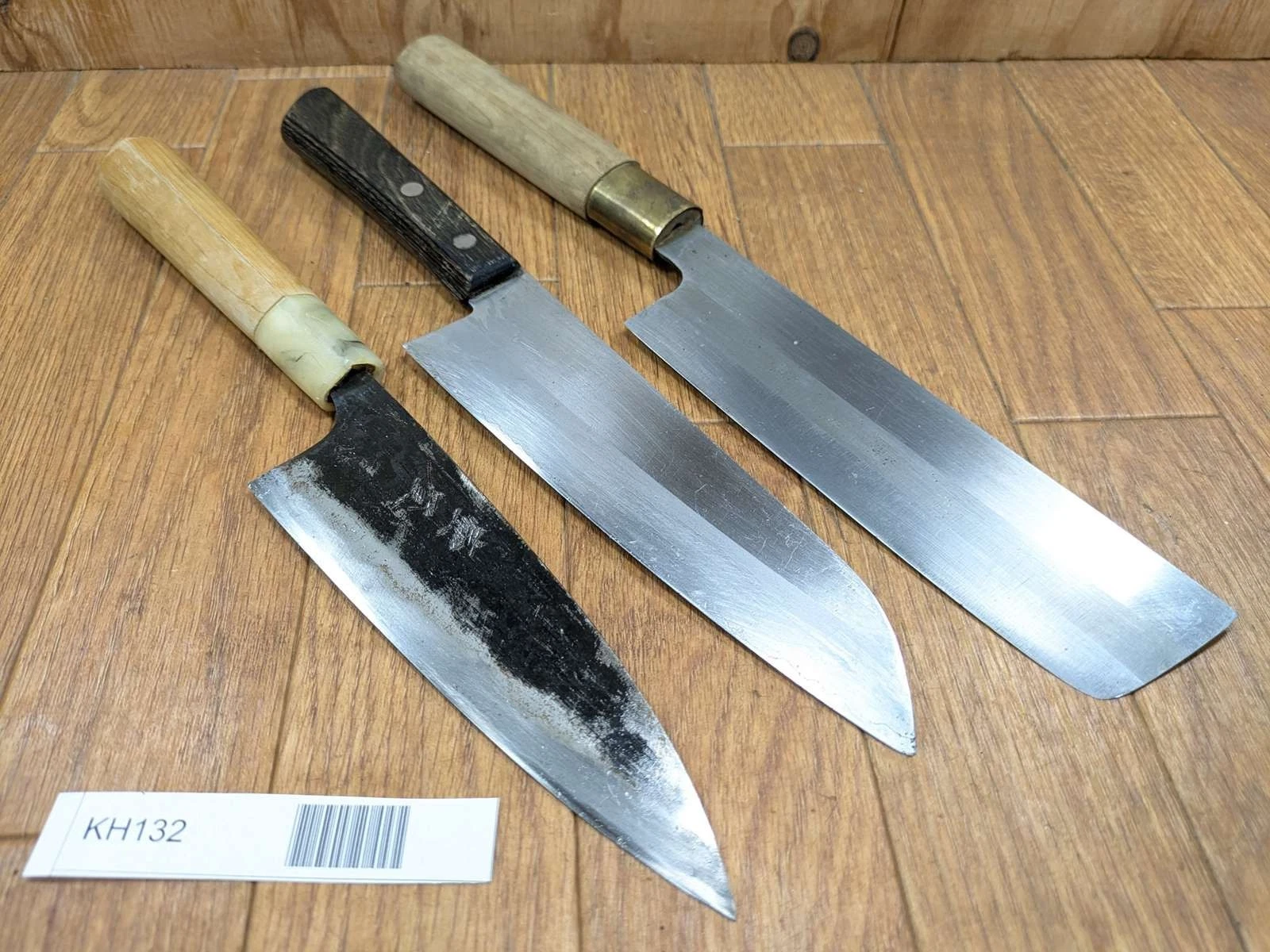 Japanese Chef's Kitchen Knife Set 3 Piece SANTOKU DEBA NAKIRI from Japan KH132