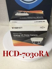 WISENET HD+  HCD-7030RA CCTV Color Camera W/ 6mm 4MP D/N QHD CVBS (SN:00BL) NEW!
