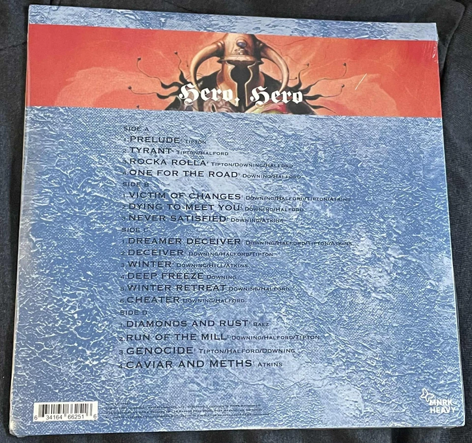 JUDAS PRIEST: Hero Hero RSD 180Gm Limited Embossed & Coloured Vinyl New & Sealed - Image 3 of 4