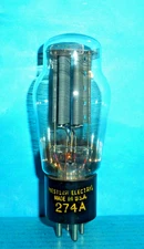 Western Electric 274A Rectifier Tube Hanging Filaments D Getter Tested #1