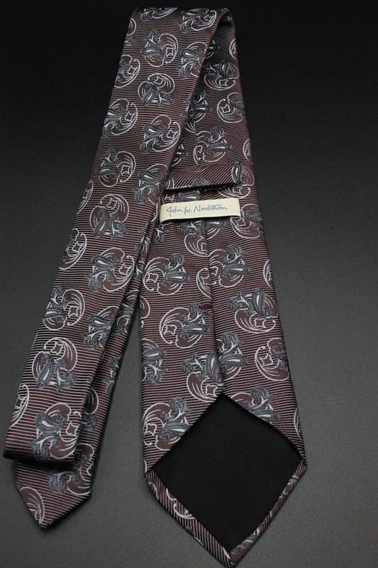 Corbata JOHN W NORDSTROM. Púrpura con cachemira gris y blanca. Foto 3 de 4