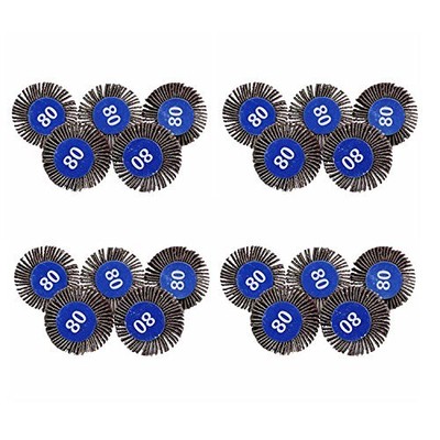 dophee Flap Wheel Sander Set 1/8'' Round Shank 80 Grit Abrasive Sanding Wheels...