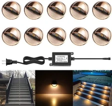 10x Low Voltage LED Deck Light Outdoor Step Stairs Garden Yard Patio Landscape