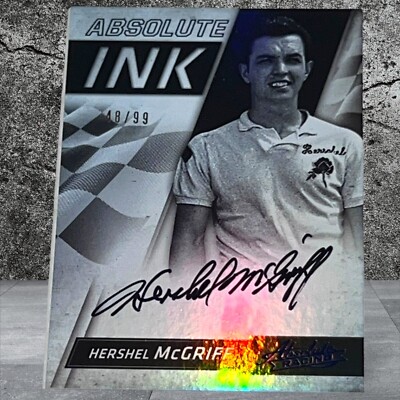 Hershel McGriff 2017 PANINI ABSOLUTE INK #48/99 PACK PULLED signed card AU