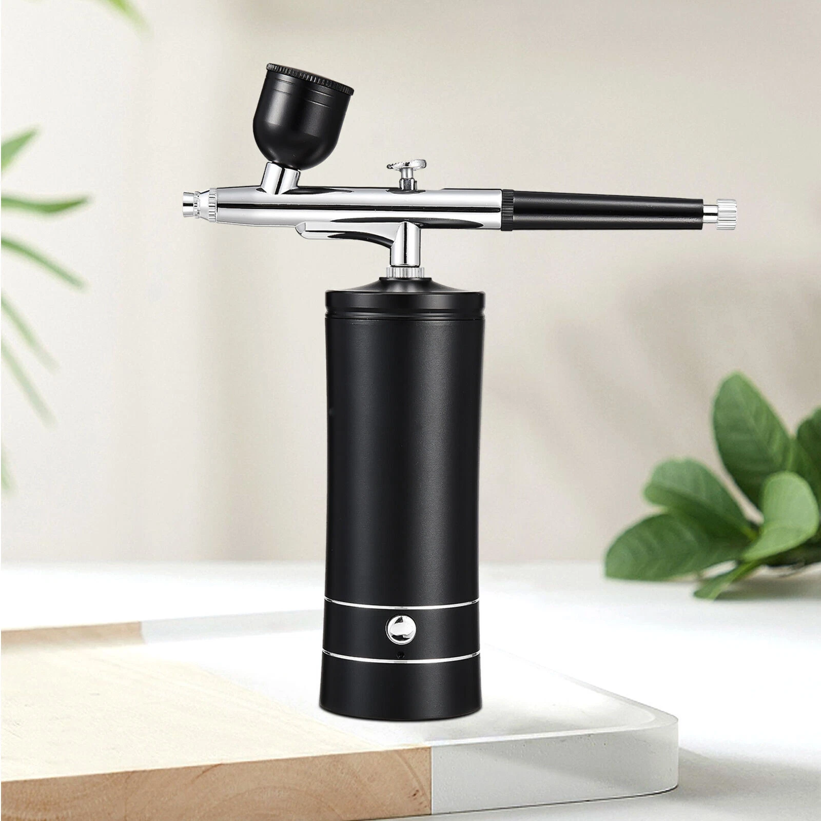 USB Charging Port and Detachable Cup on Cordless Airbrush