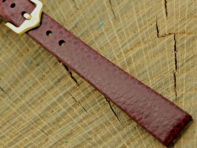 NOS Hirsch Dakota Brown Leather Watch Band w Gold Tone Buckle 12mm Unused Ladies